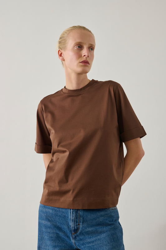 Tee-Shirt Ama - Acajou - Coton - Femme