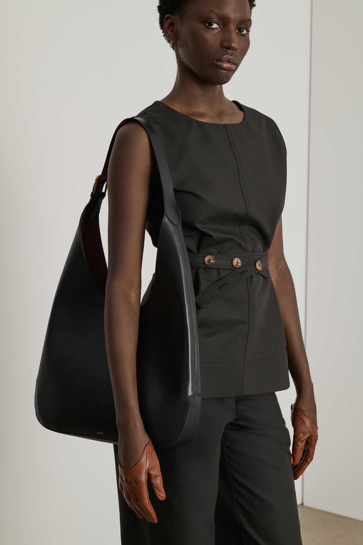 Sac Darly - Noir - Cuir - Femme vue 2