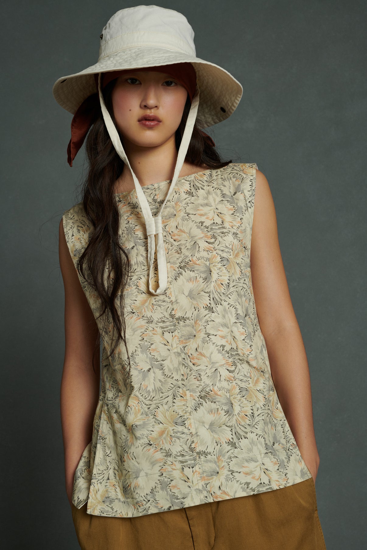 Chemise Aaron - Beige/Gris - Coton - Femme vue 1