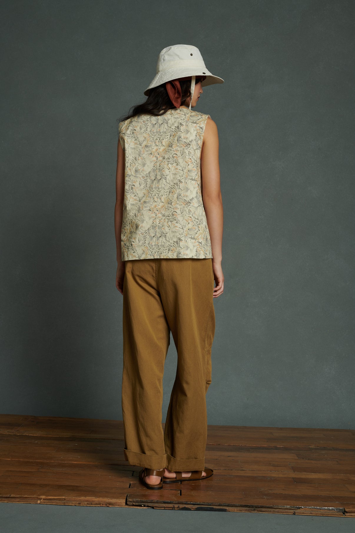 Chemise Aaron - Beige/Gris - Coton - Femme vue 4