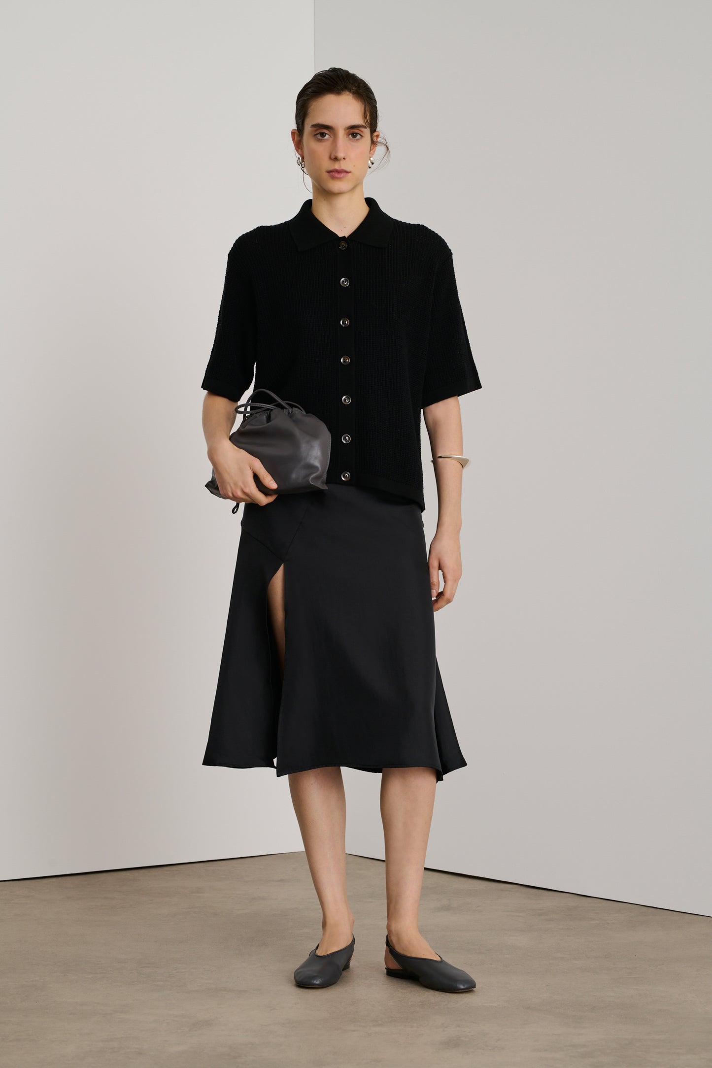 Polo David - Noir - Femme