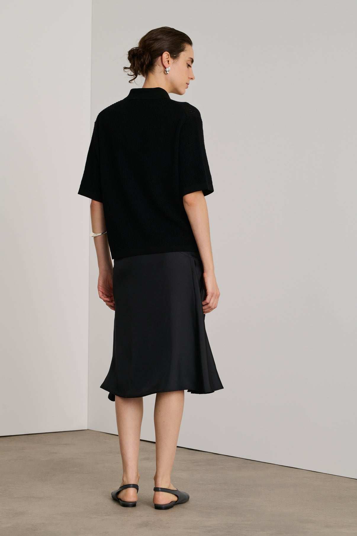 Polo David - Noir - Femme vue 3