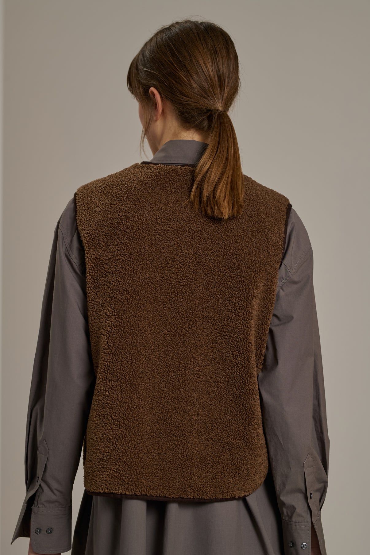 Gilet sans manches Fusil - Marron - Femme vue 4