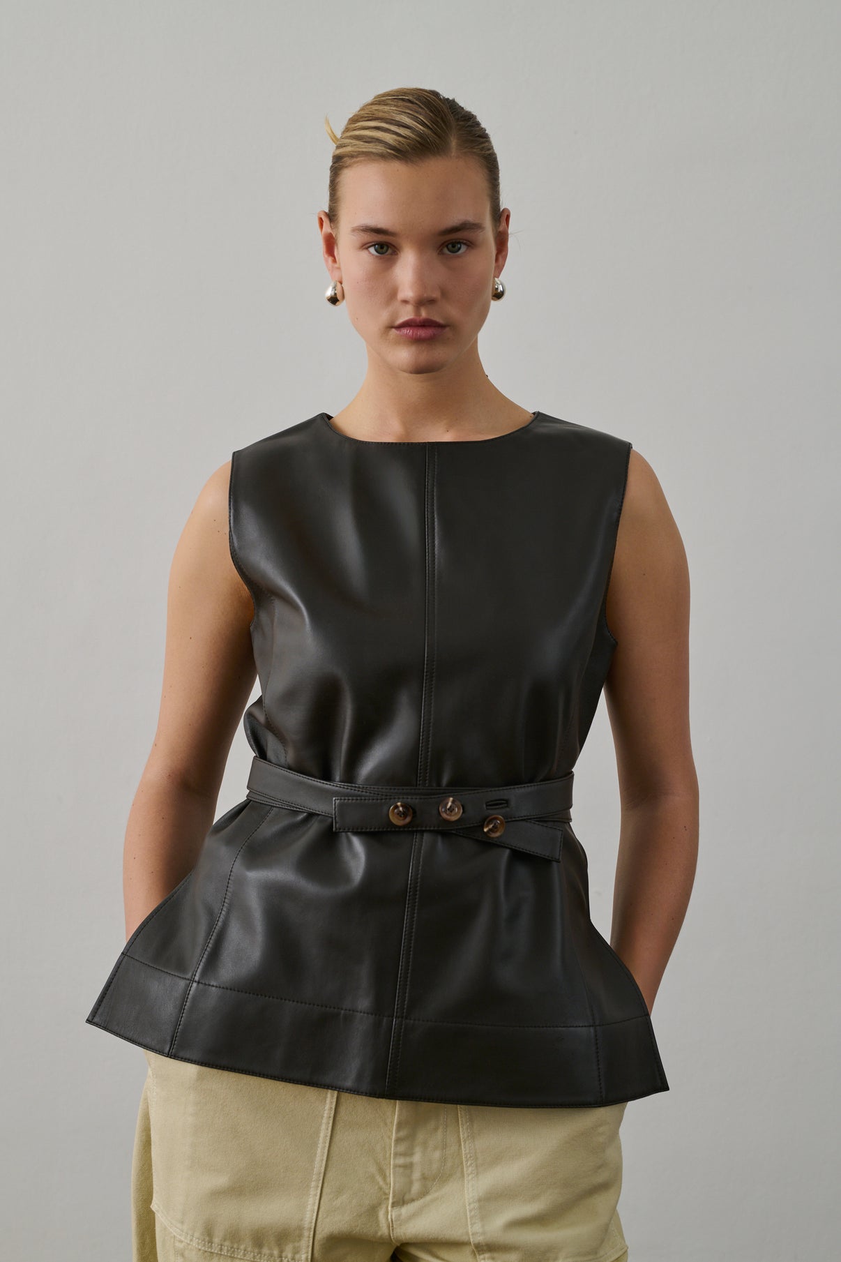 Top Chance - Marron Foncé - Cuir - Femme vue 5